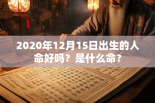 2020年12月15日出生的人命好吗?是什么命? 2020年12月15日出生的人命好吗?是什么命?