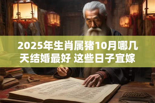 2025年生肖属猪10月哪几天结婚最好 这些日子宜嫁娶