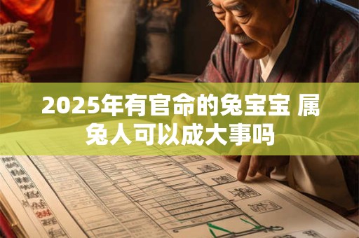 2026年有官命的兔宝宝 属兔人可以成大事吗