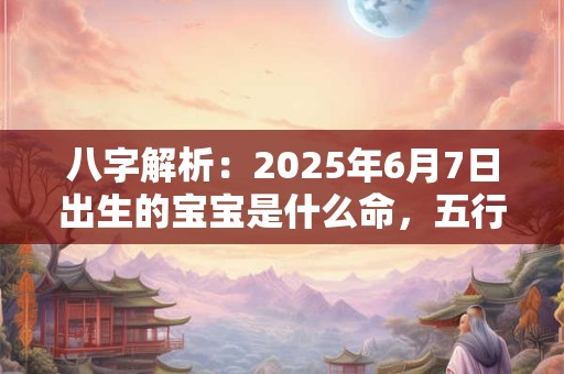 八字解析：2025年6月7日出生的宝宝是什么命，五行缺什么