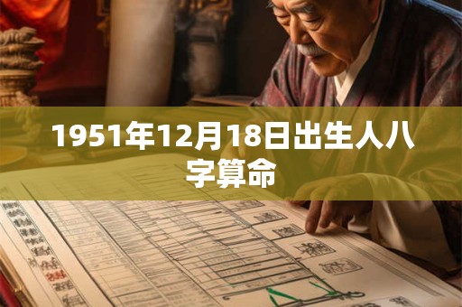 1951年12月18日出生人八字算命