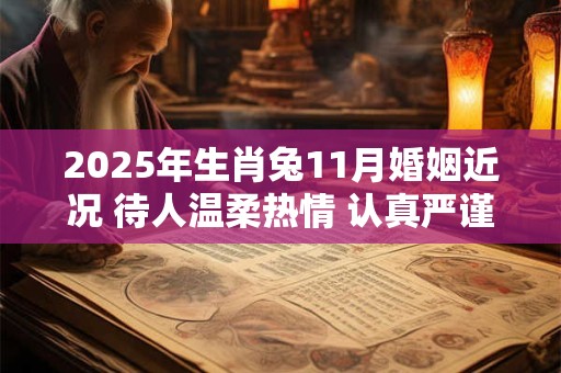 2025年生肖兔11月婚姻近况 待人温柔热情 认真严谨