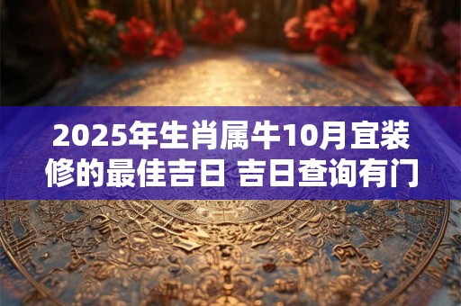 2025年生肖属牛10月宜装修的最佳吉日 吉日查询有门道