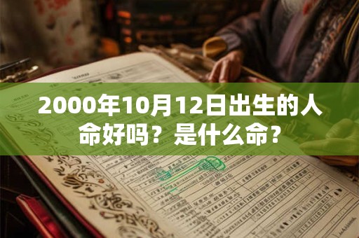 2000年10月12日出生的人命好吗？是什么命？