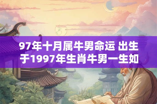97年十月属牛男命运 出生于1997年生肖牛男一生如何