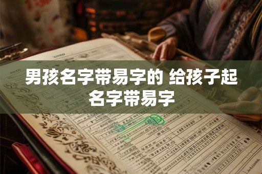 男孩名字带易字的 给孩子起名字带易字