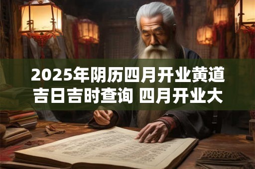 2025年阴历四月开业黄道吉日吉时查询 四月开业大吉日子