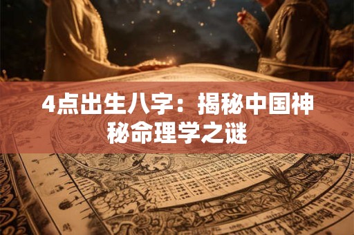 4点出生八字：揭秘中国神秘命理学之谜