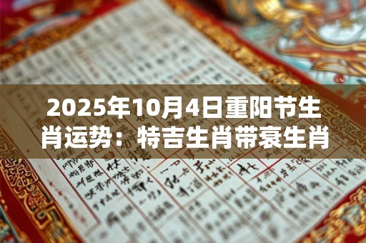 2025年10月4日重阳节生肖运势：特吉生肖带衰生肖查询