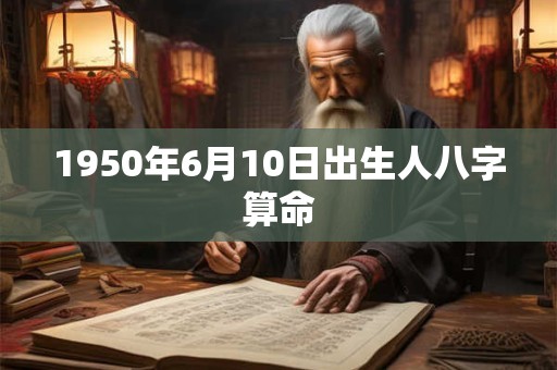1950年6月10日出生人八字算命