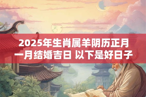 2025年生肖属羊阴历正月一月结婚吉日 以下是好日子
