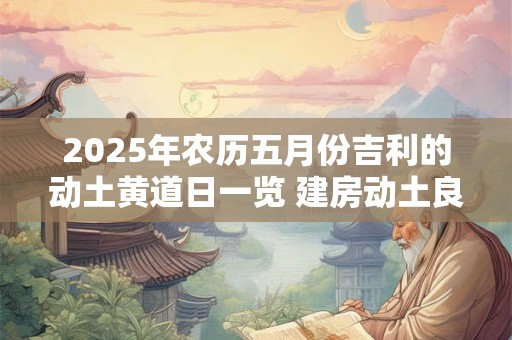 2025年农历五月份吉利的动土黄道日一览 建房动土良机