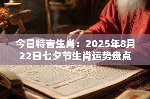 今日特吉生肖：2025年8月22日七夕节生肖运势盘点