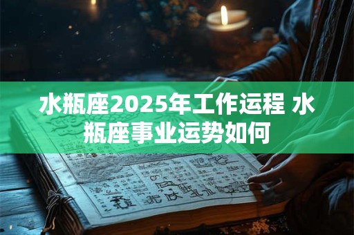 水瓶座2025年工作运程 水瓶座事业运势如何
