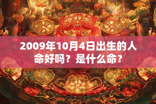 2009年10月4日出生的人命好吗？是什么命？