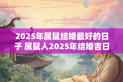 2025年属鼠结婚最好的日子 属鼠人2025年结婚吉日查询