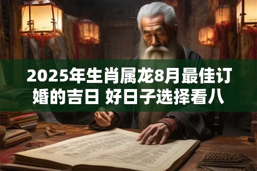 2025年生肖属龙8月最佳订婚的吉日 好日子选择看八字