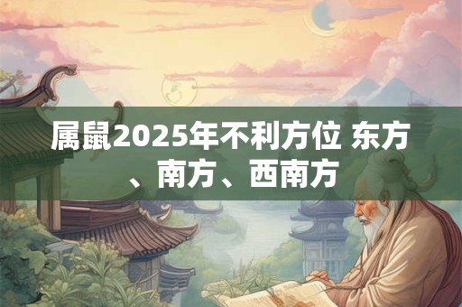 属鼠2025年不利方位 东方、南方、西南方 属鼠2025年不利方位 东方、南方、西南方