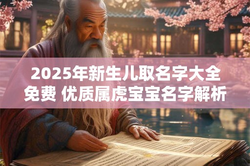 详细阅读:2025年新生儿取名字大全免费 优质属虎宝宝名字解析 2025年新生儿取名字大全免费 优质属虎宝宝名字解析