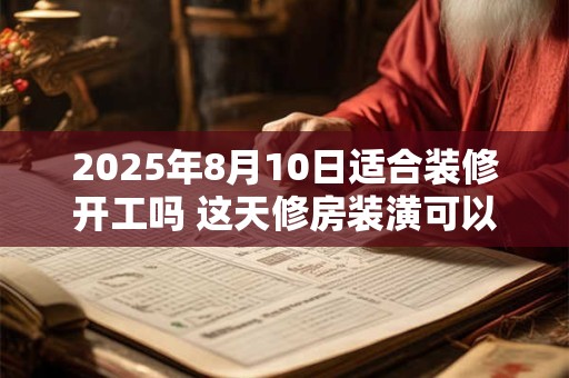 2025年8月10日适合装修开工吗 这天修房装潢可以吗