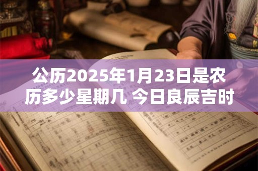 公历2025年1月23日是农历多少星期几 今日良辰吉时