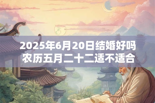 2025年6月20日结婚好吗 农历五月二十二适不适合办酒席