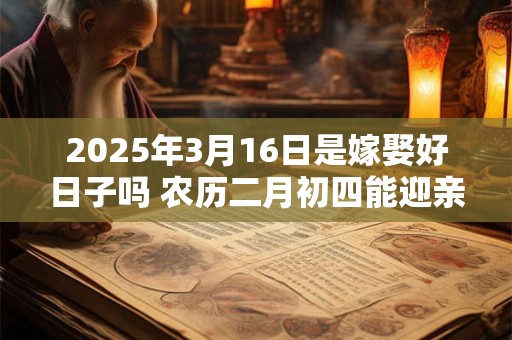 2025年3月16日是嫁娶好日子吗 农历二月初四能迎亲吗