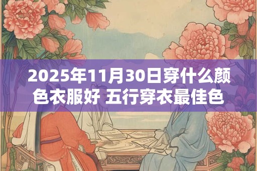 2025年11月30日穿什么颜色衣服好 五行穿衣最佳色
