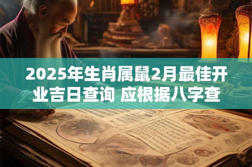 2025年生肖属鼠2月最佳开业吉日查询 应根据八字查询