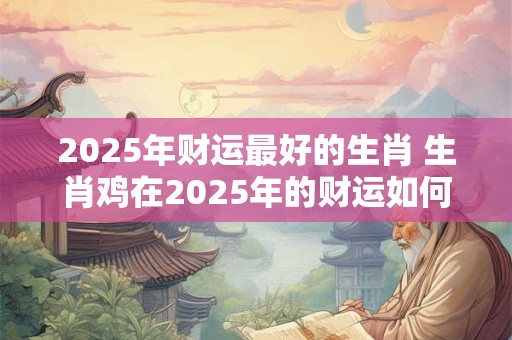2025年财运最好的生肖 生肖鸡在2025年的财运如何