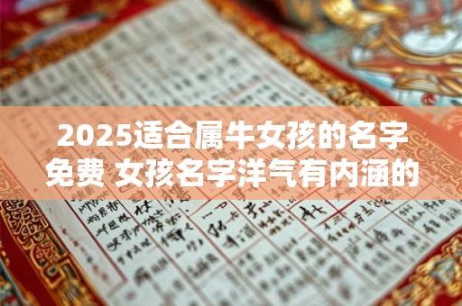 2025适合属牛女孩的名字免费 女孩名字洋气有内涵的