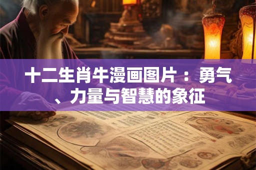 十二生肖牛漫画图片 ：勇气、力量与智慧的象征