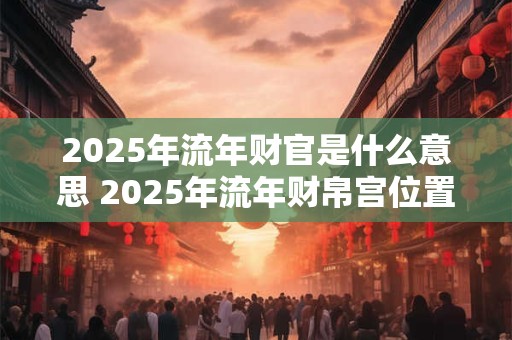 2025年流年财官是什么意思 2025年流年财帛宫位置