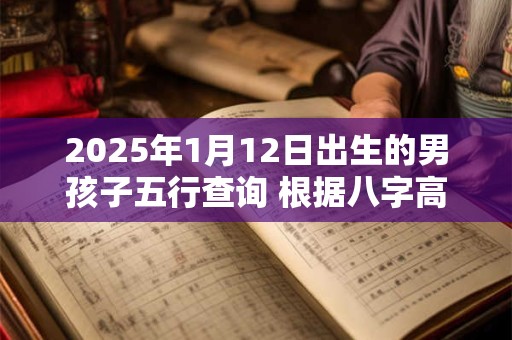 2025年1月12日出生的男孩子五行查询 根据八字高分起名