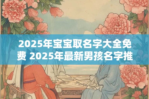 2025年宝宝取名字大全免费 2025年最新男孩名字推荐