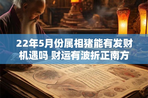 22年5月份属相猪能有发财机遇吗 财运有波折正南方可改善
