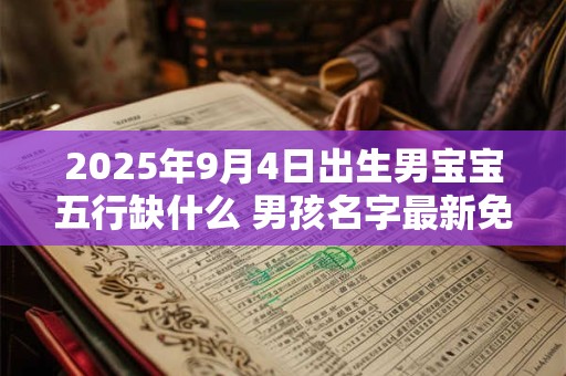 2025年9月4日出生男宝宝五行缺什么 男孩名字最新免费版