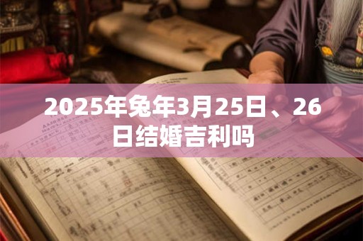 2025年兔年3月25日、26日结婚吉利吗