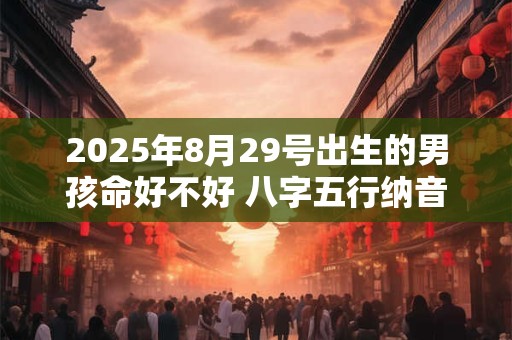 2025年8月29号出生的男孩命好不好 八字五行纳音是什么