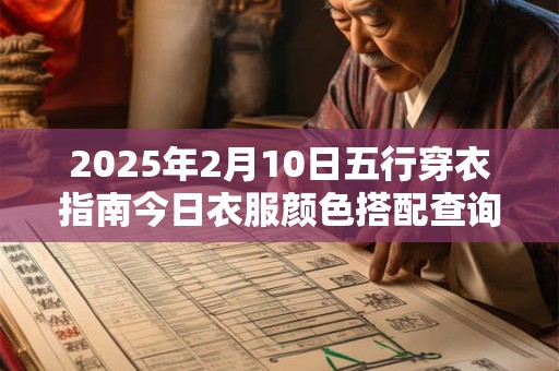 2025年2月10日五行穿衣指南今日衣服颜色搭配查询