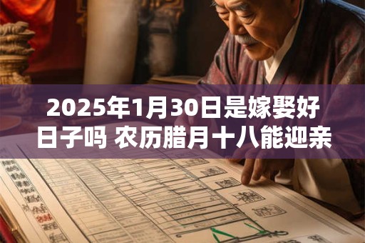 2025年1月30日是嫁娶好日子吗 农历腊月十八能迎亲吗