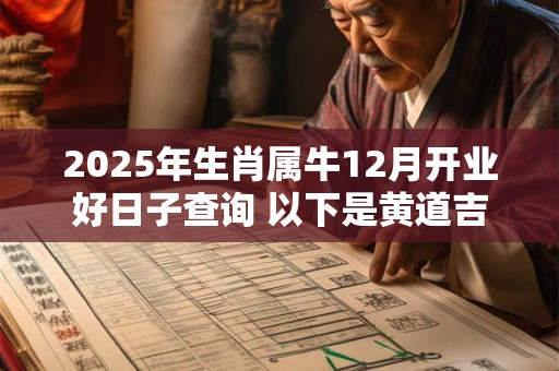 2025年生肖属牛12月开业好日子查询 以下是黄道吉日