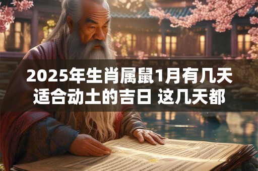 2025年生肖属鼠1月有几天适合动土的吉日 这几天都是好日子