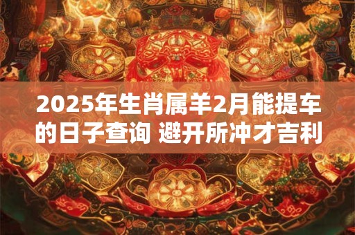 2025年生肖属羊2月能提车的日子查询 避开所冲才吉利