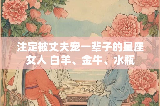 注定被丈夫宠一辈子的星座女人 白羊、金牛、水瓶