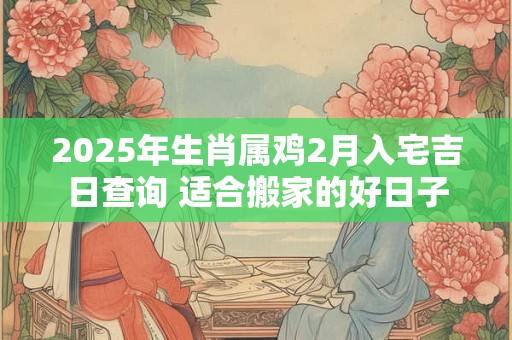 2025年生肖属鸡2月入宅吉日查询 适合搬家的好日子