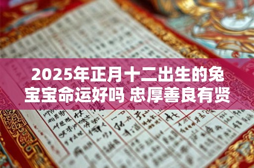 2025年正月十二出生的兔宝宝命运好吗 忠厚善良有贤者相助