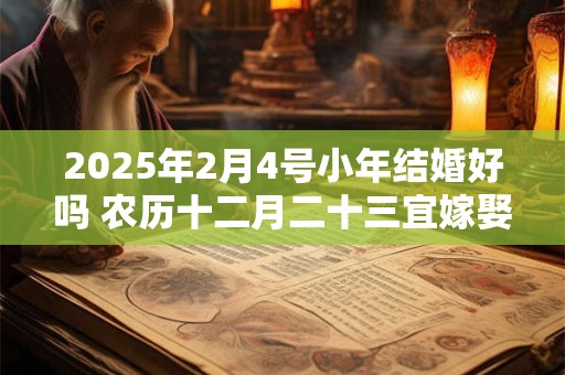2025年2月4号小年结婚好吗 农历十二月二十三宜嫁娶吗