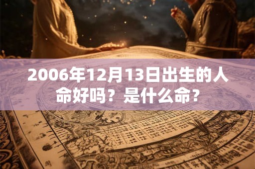 2006年12月13日出生的人命好吗？是什么命？