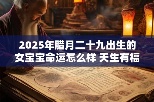 2025年腊月二十九出生的女宝宝命运怎么样 天生有福大吉大利